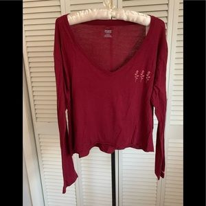 PINK Victoria’s Secret Cropped PJ TOP